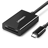 UGREEN USB C SD Card Reader USB 3.1 Type C OTG Memory Card Reader Adapter Dual Slot for MacBook, Samsung S10 S9 S8 Plus Note 9 8, Google Pixel XL 2XL, LG V20 V30 G5 G6 G7, Nexus 5X 6P, Moto Z Black