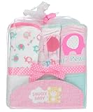 Snugly Baby Girls Hooded Towels 3-pack (Elephant Pink)