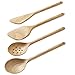 Ayesha Curry Kitchenware Ayesha Curry Kitchen Gadgets Parawood Cooking Set with Pan Paddle, Multipurpose Tool, Solid and Slotted Spoon, 4 Piece, Brown
