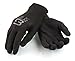 Better Grip Ultra-Thin BGSB1 Nylon Sandy Latex Coated Work Gloves, 4 Pairs/Pack (Small, Black)