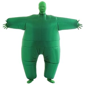 VOCOO Lnflatable Costumes Adult Size Inflatable Body Suits Pants (green)