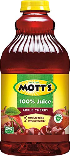 Mott's 100% Apple Cherry Juice glass 64floz (014800004397)