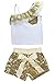 Cilucu Baby Girls Shorts Toddler Sequin Shorts Sparkles on Both Sides Gold 2T