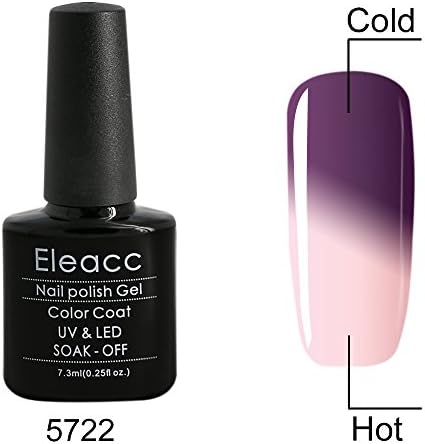 Eleacc Temperature Changing Colour Nail Lacquers Soak Off UV LED Gel Polish Gelpolish 7.3ml (5722)