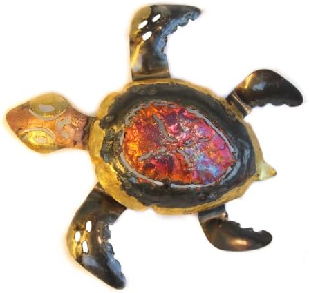Tumia LAC Turtle - Recycled metal wall hanging decoration - 18cm - handmade