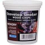 Hickory Wood Smoker Chips- 100% Natural Wood Smoking and Barbecue Chips- 1 Pint