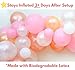 Balloon Arch Kit Balloon Garland Kit Premium | Rose Gold Peach White & Confetti Balloons + Inflator Pump 16ft Decorating Strip Tape & Glue Dots | For Wedding, First Birthday Party & Girl Baby Shower