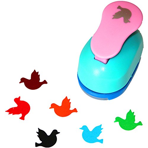 CADY Hole Puncher 1 Inch Paper Punch, (3 Pack Pigeons, Rabbits, Moon - Personalized Paper Craft Punchers Shapes Set - for Scrapbook Engraving Kids Artwork - Greeting Card Making DIY Crafts