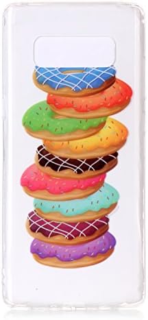 Galaxy Note 8 Case, Gefee Pattern Design Ultra Slim Crystal Clear Shockproof Soft TPU Patterned Rubber Thin Protective Case Cover for Samsung Galaxy Note 8 (Donuts)