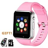 Smart Watch, Touch Screen Smartwatch Smart Wristwatch for Men Women with Call Text SD Card Pedometer SIM Card Slot Music Player Camera Compatible for iPhone (Partial Functions) and Android Phone