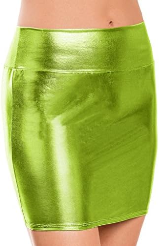 Appcome Women's Seamless Skinny fit Pull-On Closure Mini Skirt Fruit Green