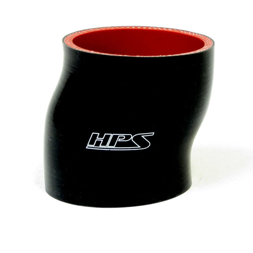 Photo 1 of HPS Performance HTSOC-200-BLK High Temp 4-ply Reinforced Silicone Offset Coupler Hose, 75 PSI Maximum Pressure, 3" Length, 2" ID, Black