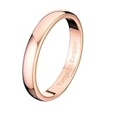 3mm Thin Rose Gold Plated Ring Tungsten Carbide Wedding Band