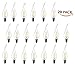 LUXON Flame tip LED Filament Candelabra Light Bulb Warm White 2W 2700k Use in Chandeliers,Wall Sconces,and Pendant Lighting (Pack of 20)