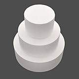SODIAL Round Cake Dummy 4 inch/6 inch/8 inch (Cake Dummy Set 4 inch 6 inch 8 inch)