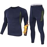 Men’s Thermal Underwear Set Sports Long Johns Base Layer Compression Gear for Workout