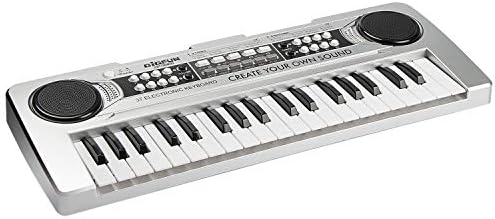 aPerfectLife 37 Keys Piano Keyboard for Kids Multifunction Portable Piano Electronic Keyboard Music Instrument for Kids Early Learning Educational Toy (Silver)
