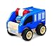 Wonderworld Miniature Wooden Police Car Push Toy - Real Rubber Tires + Bonus Driver Included