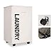 DOMICARE Large Collapsible Rolling Laundry Basket with Wheels - Foldable Clothes Hamper with Stand | Size 15.5