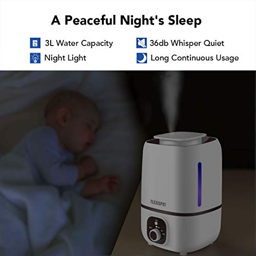 FLEXISPOT Humidifiers for Babies, 3L Cool Mist Humidifier for Bedroom