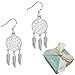 Sterling Silver Plated Dangle Earrings for Women Girls Dream Catcher Silver Drop Earring