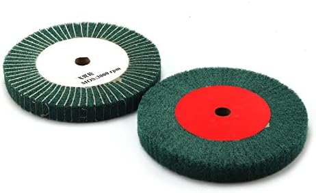 2Pcs 120Grit Non-woven Abrasive Grinding Flap Wheel polishing wheel Interleaf Wheel (150mm)