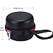For Echo Dot / All-New Echo Dot 2 (2nd Generation) Portable Hard Carrying Case Travel Bag Protective Pouch Box -Extra Room for USB Cable and Wall Charger (Black+Red)