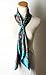 corciova Women Large Satin Square Silk Feeling Hair Scarf 35 Ball Blue Totem Flower Headband Tie Fashion Bandana Headscarf