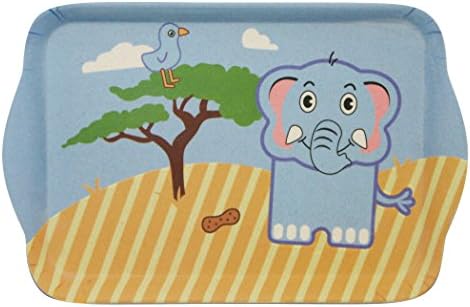 Ecobamboo Ware Babies/Kids/Toddlers Bamboo Tray/Plate Set of 2, Elephant