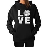 TeeStars - Love Volleyball - Perfect Gift for Volleyball Fans Women Hoodie