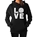 Tstars Volleyball Hoodie Love Graphic Pullover for Teen Girls and Women Sporty Sweatshirt for Players Fans Coaches Medium Black