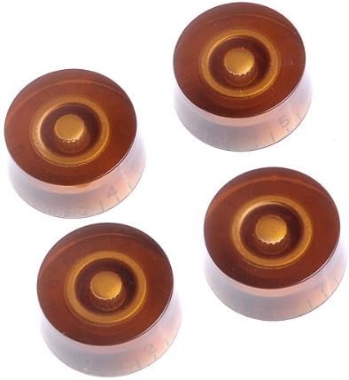 4pcs Speed Control Knobs (Brown) for Electric Guitar Parts Replacement