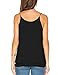 Dohia Women's Chiffon Layered Cami Tank Tops Summer Sleeveless Basic Casual Loose Blouse Shirts C2714 (M, Black)