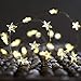 BOHON Star String Lights Battery Powered 20 LEDs Twinkle Fairy String Lights Timer for Bedroom Christmas Tree Indoor Wedding Party Metal Rattan Star Handicraft Decor Warm White
