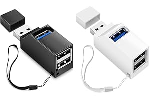 [2 Pack] USB hub, 3.0 Multi Port hub Extender, Suitable for laptops Xbox、 Flash Drives HDD、 Console, Printer, Camera, Keyboar