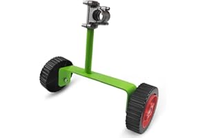 KoiLykke Adjustable Support Wheels Straight Shaft Weeders 26mm/28mm Shaft, for Heavy-Duty Metal Construction, Black/Green, 1-