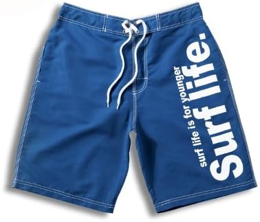 Amazon Surfmode サーフ パンツ 人気 オシャレ 水着 ビーチ 海パン ショーツ 短パン サーファー 半パン スウェットメンズ M ブルー 水着 通販