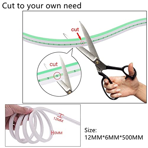 NeonFun Neon Light Strip, Neon LED Strip Lights, Neon Flex Light, Bendable Neon Light Strip, TV & LCD Backlight, Esports Room Mood Light, Usb Power, Waterproof, 19.6in, Blue