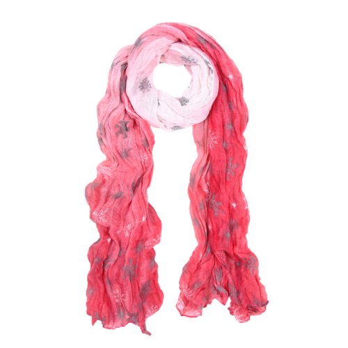 Chic Ombre Watercolor Snowflake Scarf, Pink