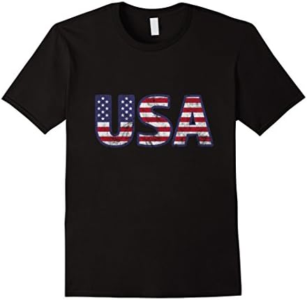 USA weathered T-Shirt Vintage American Flag Tee
