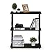Furinno Turn-N-Tube 3-Tier Compact Multipurpose Shelf Display Rack with Classic Tube, Espresso/Black