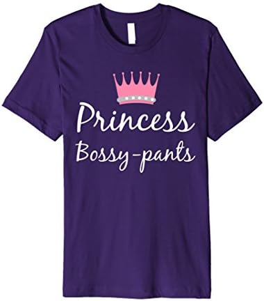 Mens Princess Bossy-Pants Pink Crown T-Shirt Medium Purple