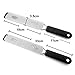 Lemon Zester & Cheese Grater (2 Piece Set) - LEMCASE Kitchen Tools and Gadgets for Citrus Chocolate Ginger Fruit Vegetable, Silicone Grips, Stainless Steel Blades with Protective Cover, Black