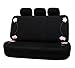 FH Group Full Set Floral Embroidery Design Car Seat Covers, Airbag Ready and Split Bench -Fit Most Car, Truck, SUV, or Van (Black Color) FB053115