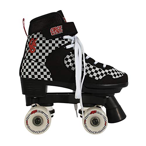 Circle Society Classic Adjustable Indoor and Outdoor Childrens Roller Skates - Checkered (Renewed) - Thumbnail 2