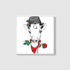 Framed Canvas Wall Art for Living Room, Bedroom Cute Animal Theme Canvas Prints for Home Decoration Ready to Hang - 16x16 inches