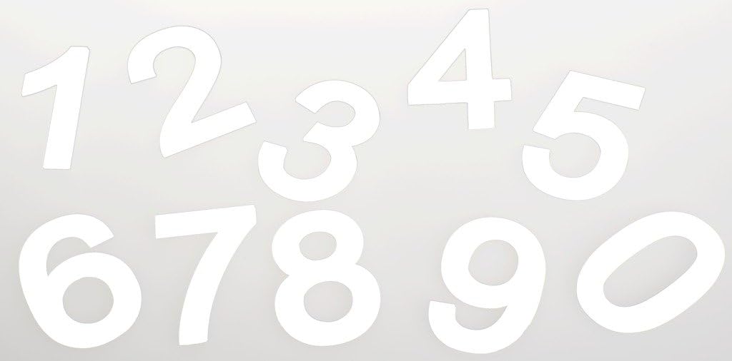 Set of 10 acrylic numbers. Sensory numbers (0-9) for classroom/ Nursery/ Bedroom. 7CM / 70MM Tall. With hole for hanging numbers vertically Ideal for display. CLEAR acrylic numbers
