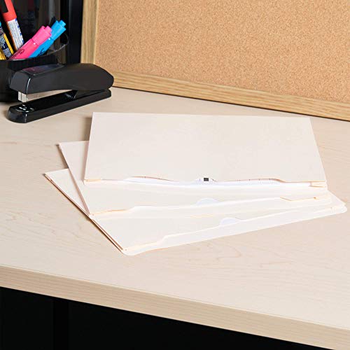 1InTheOffice Manila Expanding File Jacket, 1", Letter,"50 Pack" (1 Inch
