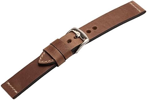 22mm Medium Brown Vintage Leather Watch Band