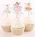 Yunko 24pcs Fairy Girl Wing Party Fun Cup Cake Decorative Toppers Cupcake Decorating Tools for Party
